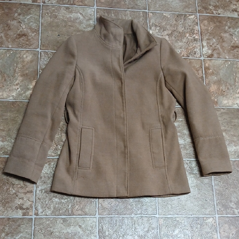 H&M Women's Brown Utility Jacket Polyester Viscose Blend